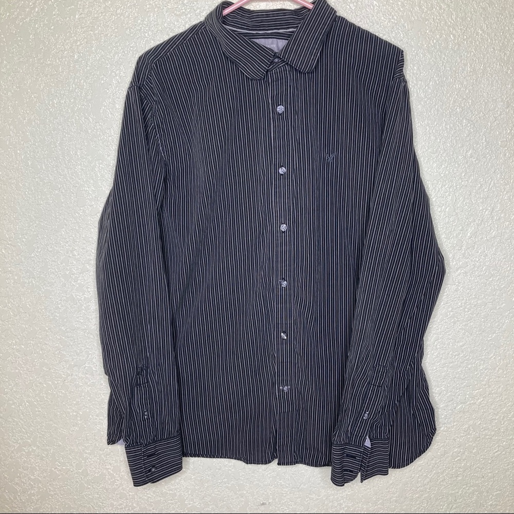 American Eagle Button Down Size Xxl Black White - image 1